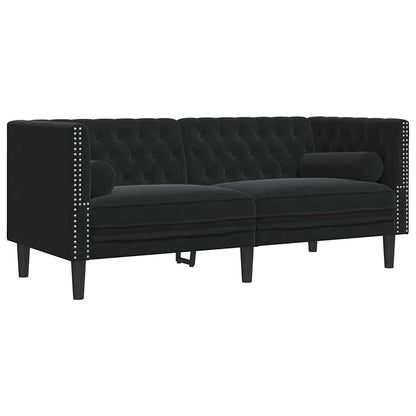 vidaXL Sofa Black 174 x 74.5 x 70.5 cm Velvet 2
