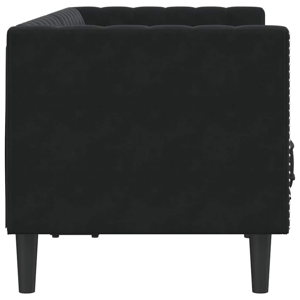vidaXL Sofa Black 174 x 74.5 x 70.5 cm Velvet 5