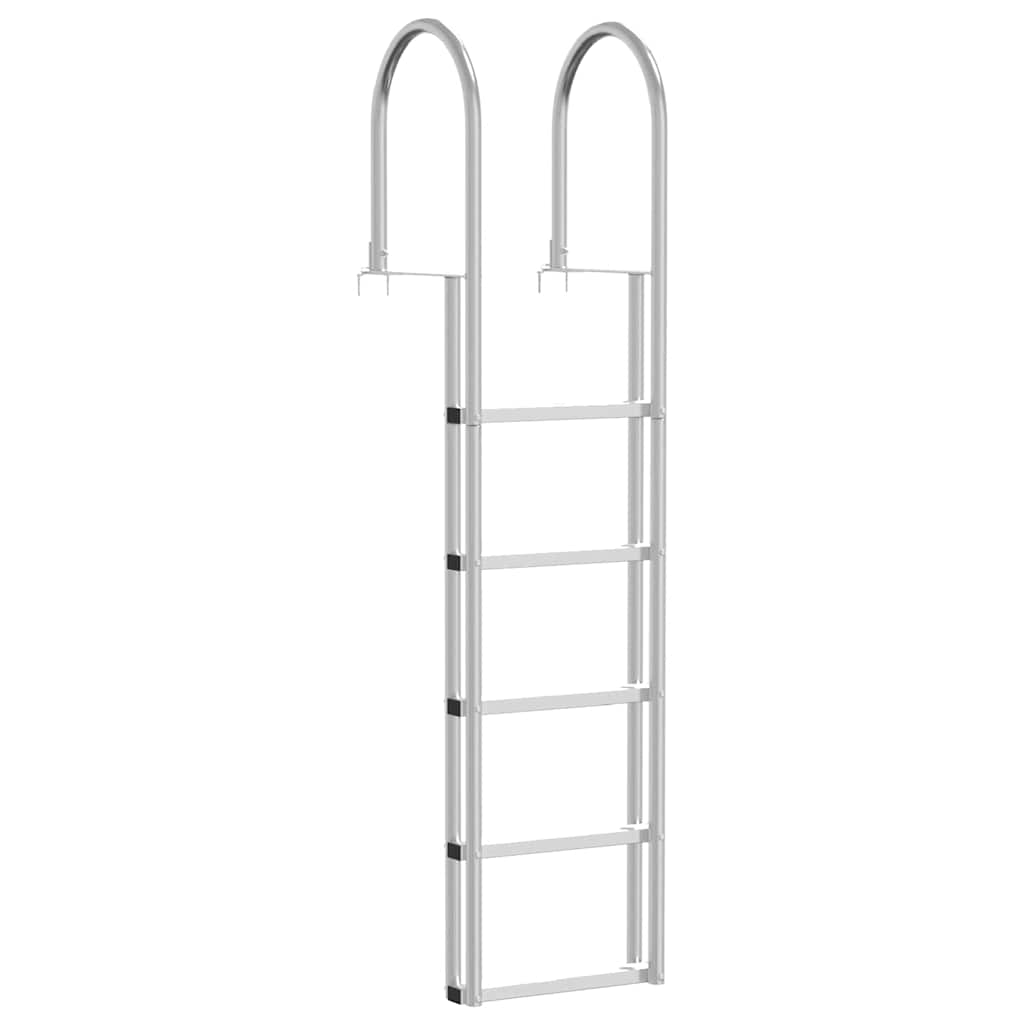 vidaXL 5-Step Dock Ladder Silver 45 ×11.5 ×190 cm Aluminum 2