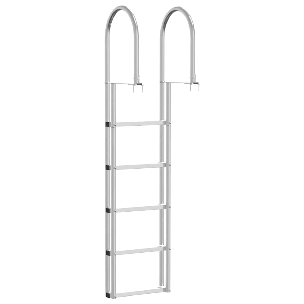 vidaXL 5-Step Dock Ladder Silver 45 ×11.5 ×190 cm Aluminum 6