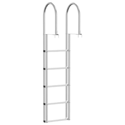 vidaXL 5-Step Dock Ladder Silver 45 ×11.5 ×190 cm Aluminum 6