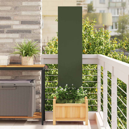 Garden Privacy Screen Cold-rolled steel 32 x 140 cm Olive Green Plain