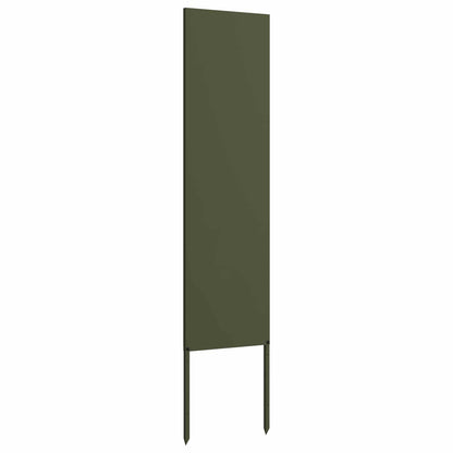Garden Privacy Screen Cold-rolled steel 32 x 140 cm Olive Green Plain
