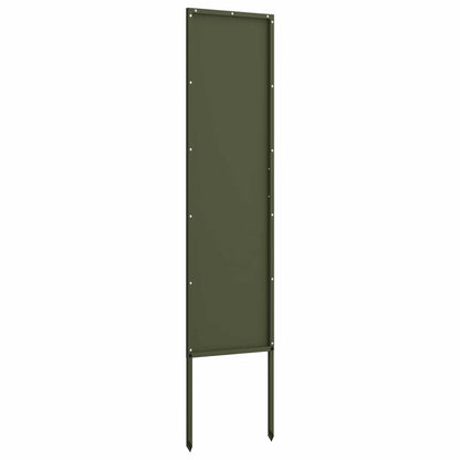 Garden Privacy Screen Cold-rolled steel 32 x 140 cm Olive Green Plain