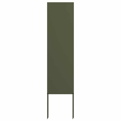 Garden Privacy Screen Cold-rolled steel 32 x 140 cm Olive Green Plain