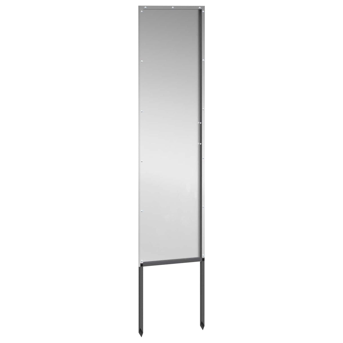 Garden Privacy Screen Silver 32 x 140 cm Galvanised Steel Plain