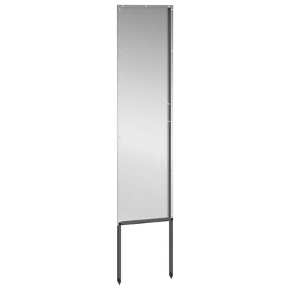 Garden Privacy Screen Silver 32 x 140 cm Galvanised Steel Plain