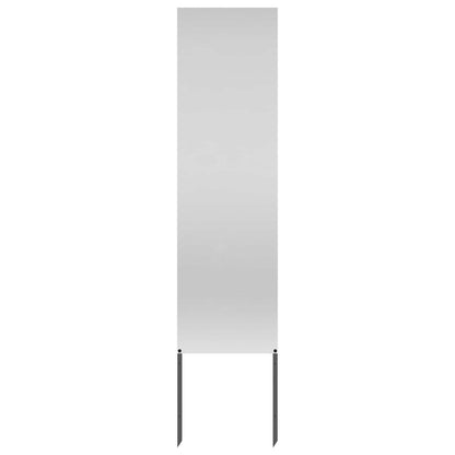 Garden Privacy Screen Silver 32 x 140 cm Galvanised Steel Plain