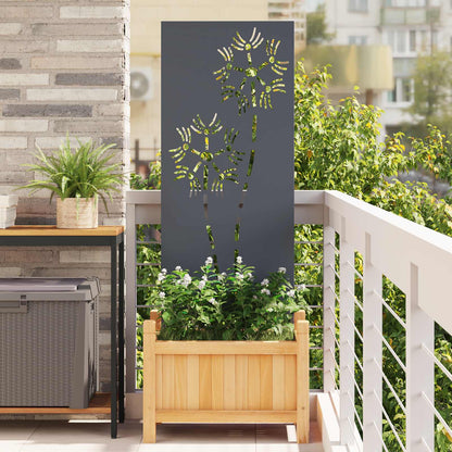 Garden Privacy Screen Cold-rolled steel 50 x 140 cm Anthracite Hexagon