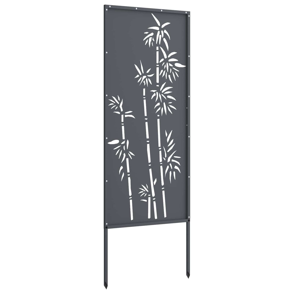 Garden Privacy Screen Cold-rolled steel 50 x 140 cm Anthracite Bamboo