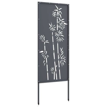 Garden Privacy Screen Cold-rolled steel 50 x 140 cm Anthracite Bamboo