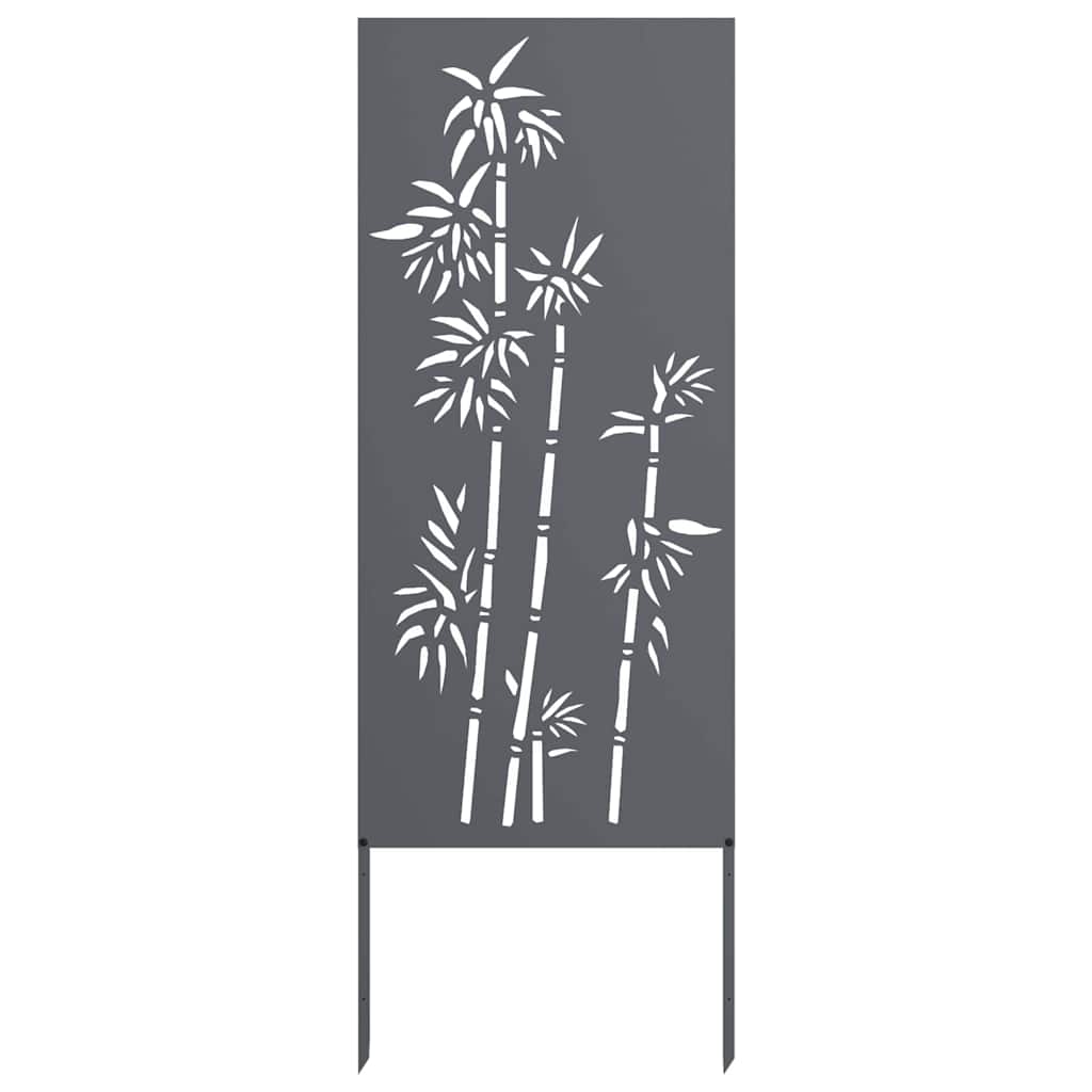 Garden Privacy Screen Cold-rolled steel 50 x 140 cm Anthracite Bamboo