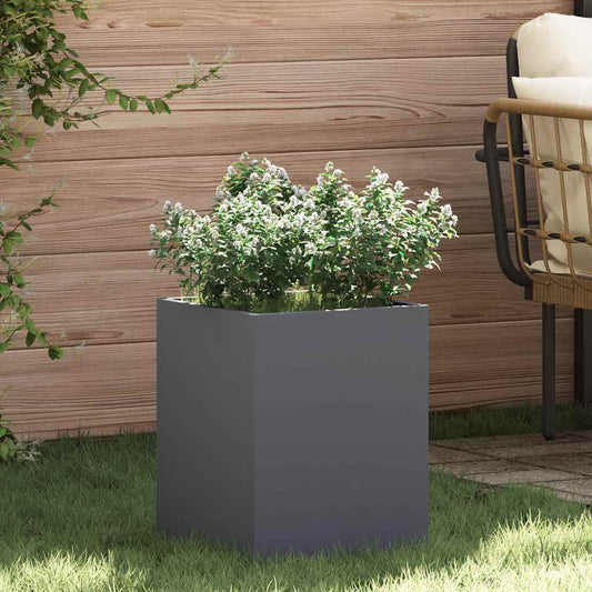 Garden Planter Cold-rolled Steel Anthracite 32 x 32 x 40 cm