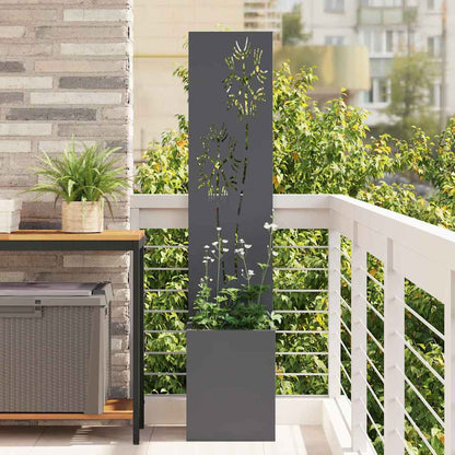 Garden Privacy Screen Fretwork 32 x 32 x 150 cm Anthracite Sunflower
