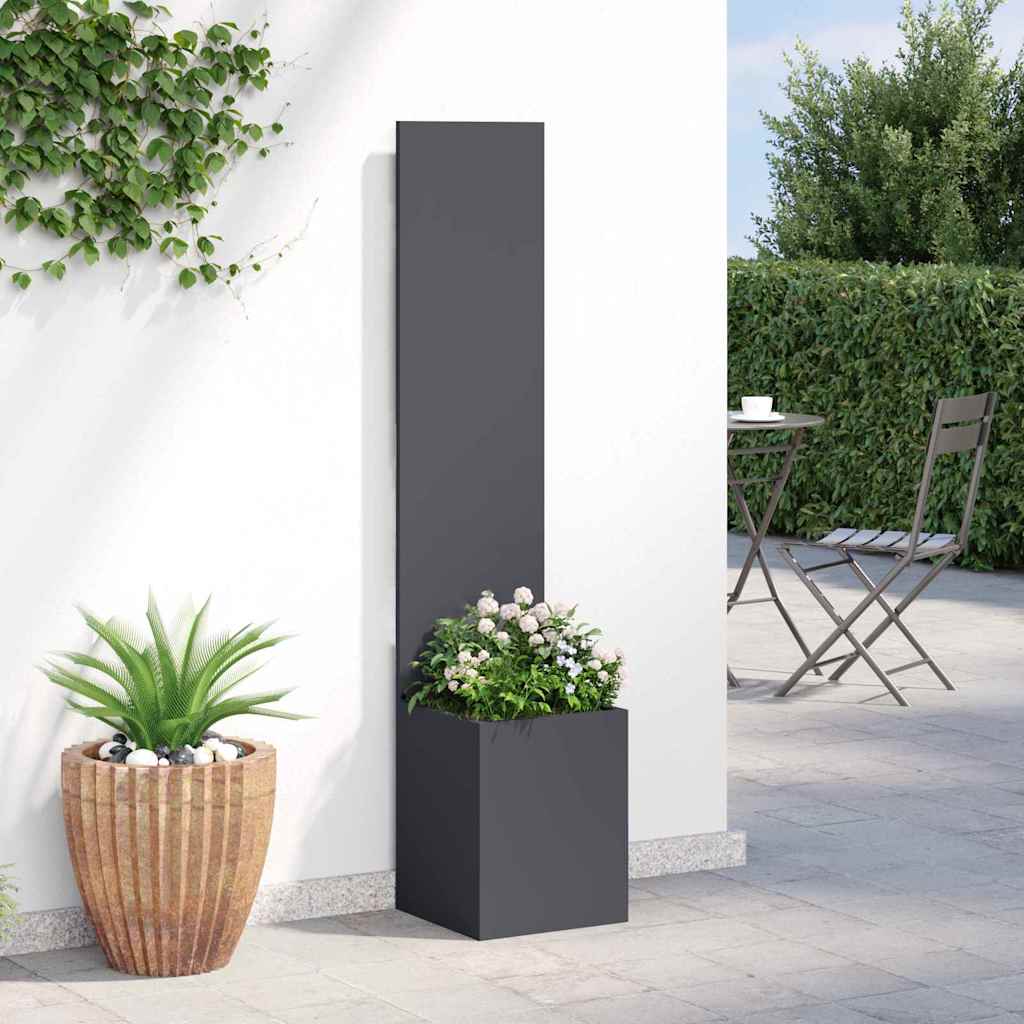 Garden Privacy Screen Fretwork 32 x 32 x 150 cm Anthracite Blank