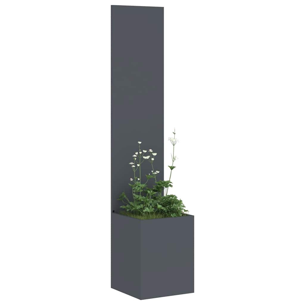 Garden Privacy Screen Fretwork 32 x 32 x 150 cm Anthracite Blank