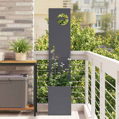 Garden Privacy Screen Fretwork 32 x 32 x 150 cm Anthracite Sunset