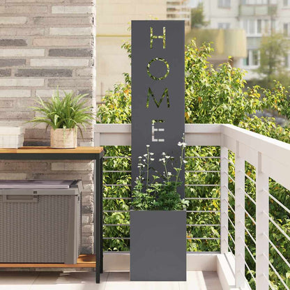 Garden Privacy Screen Fretwork 32 x 32 x 150 cm Anthracite Home