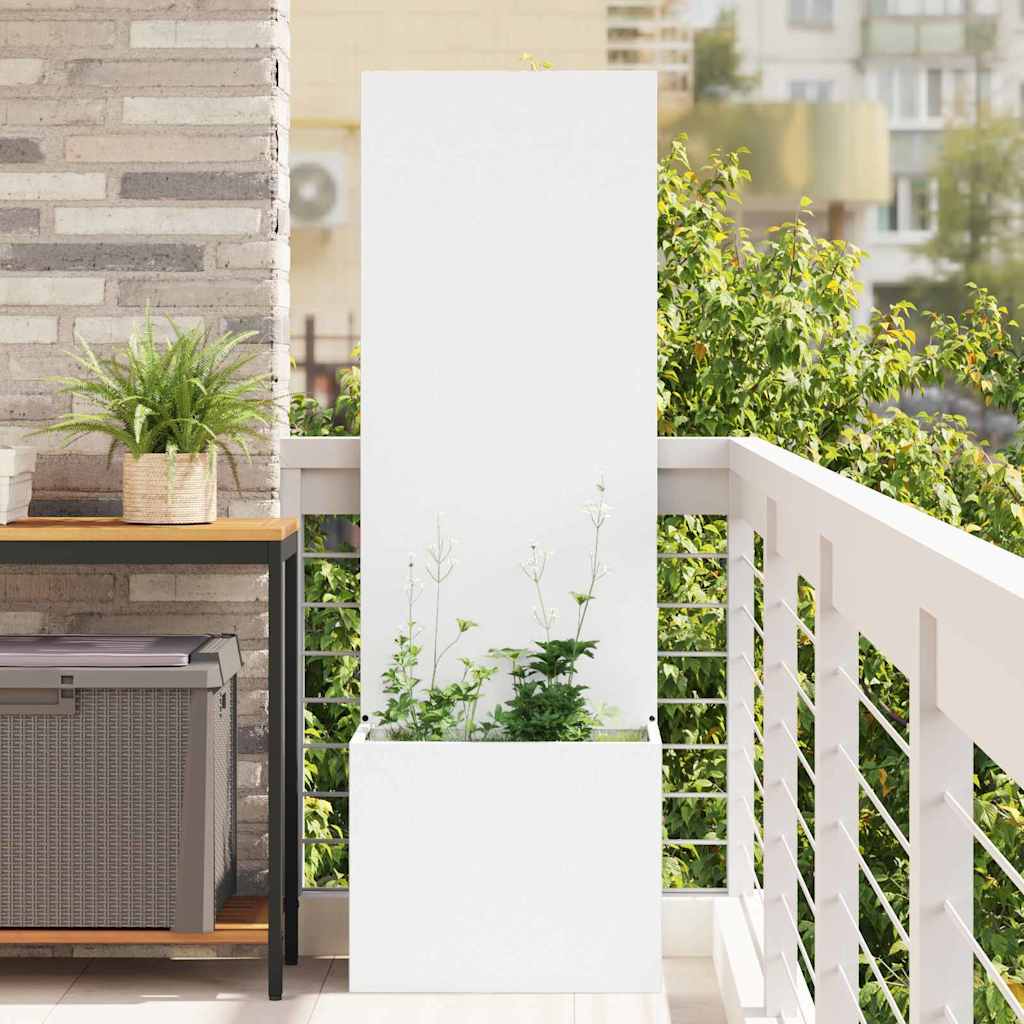 Garden Privacy Screen 50 x 32 x 150 cm Cold-rolled steel White Blank
