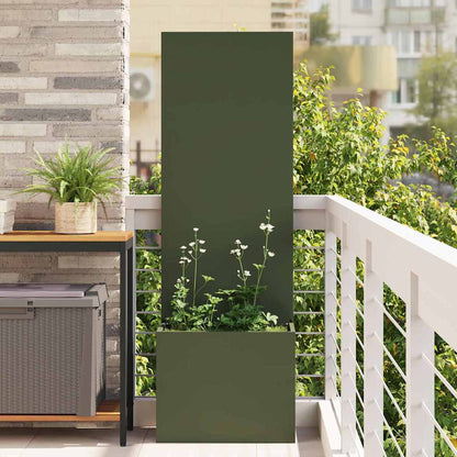 Garden Privacy Screen Fretwork 50 x 32 x 150 cm Olive Green Blank