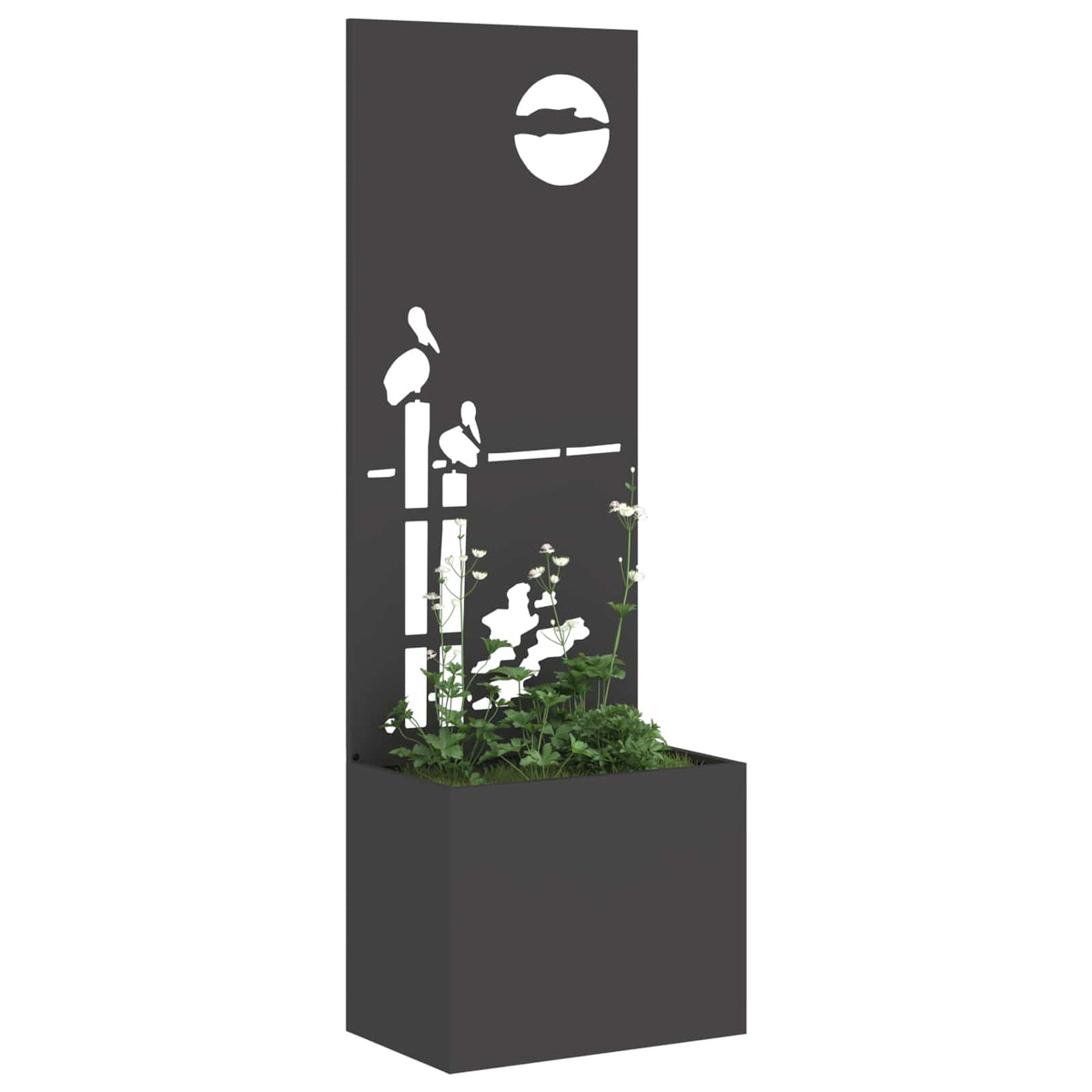 Garden Privacy Screen 50 x 32 x 150 cm Cold-rolled steel Black Sunset