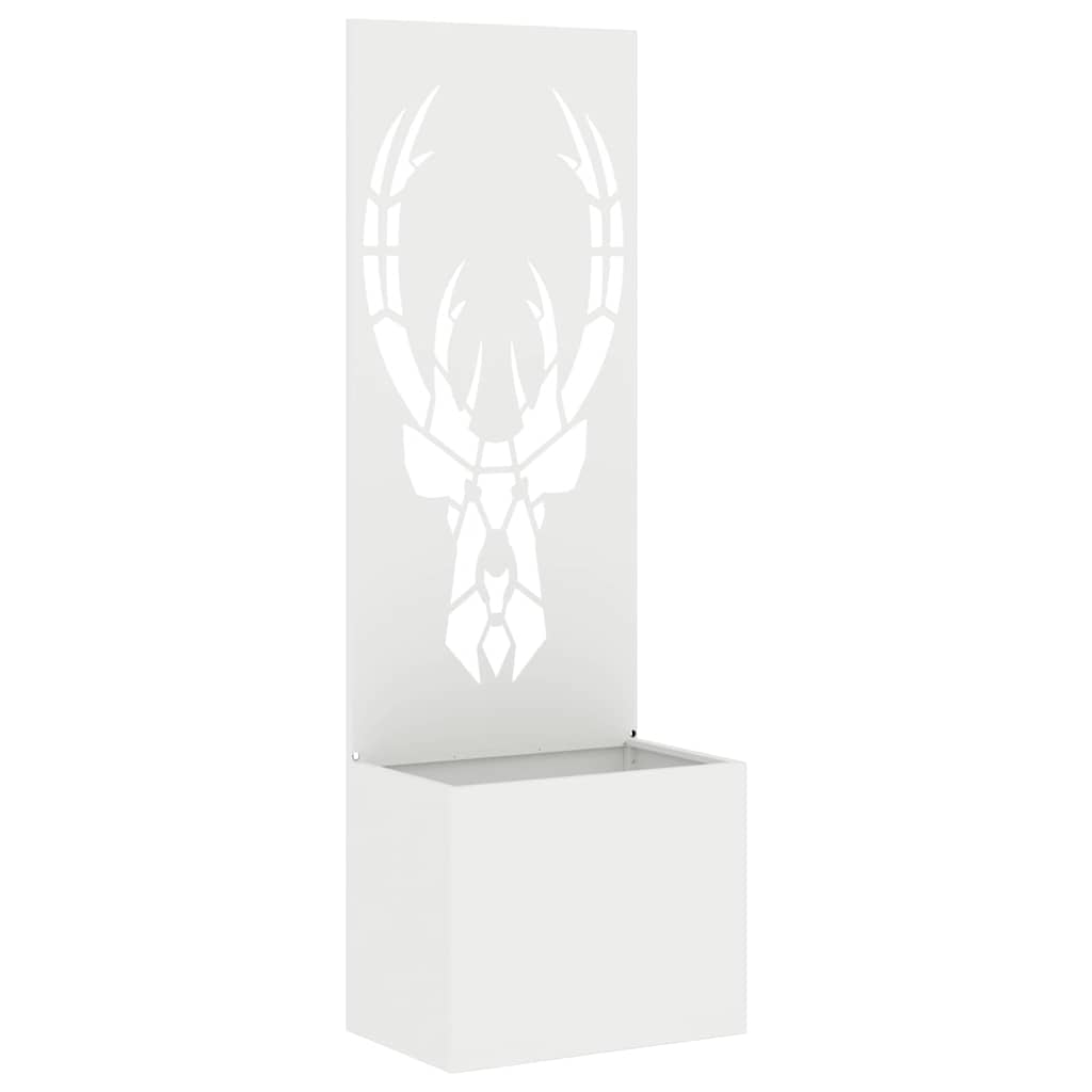 Garden Privacy Screen 50 x 32 x 150 cm Cold-rolled steel White Reindeer