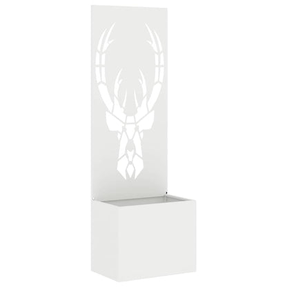 Garden Privacy Screen 50 x 32 x 150 cm Cold-rolled steel White Reindeer