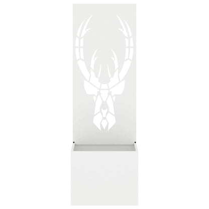 Garden Privacy Screen 50 x 32 x 150 cm Cold-rolled steel White Reindeer