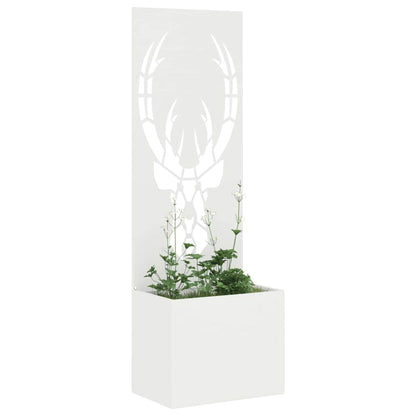 Garden Privacy Screen 50 x 32 x 150 cm Cold-rolled steel White Reindeer