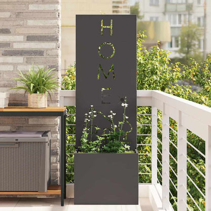 Garden Privacy Screen 50 x 32 x 150 cm Cold-rolled steel Black Home