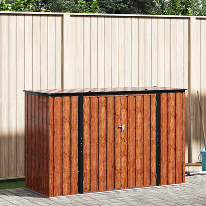 vidaXL Garden Storage Box Brown 214 x 82 x 132 cm Steel 1