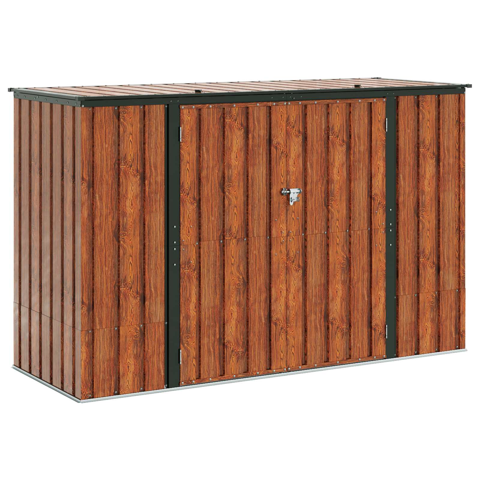 vidaXL Garden Storage Box Brown 214 x 82 x 132 cm Steel 2