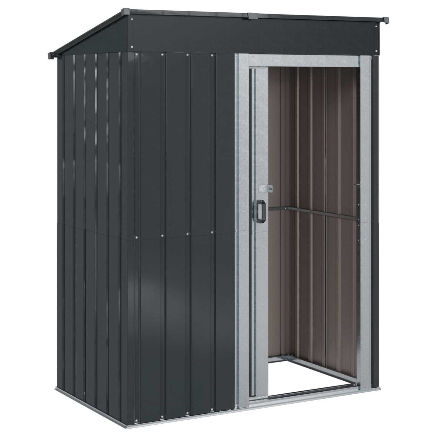 vidaXL Garden Sheds Anthracite 137 x 81 x 180 cm Metal 5