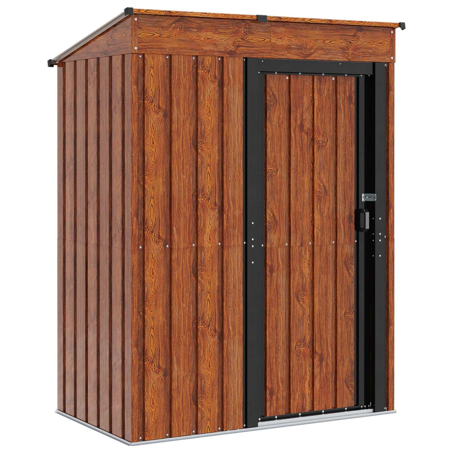 vidaXL Garden Sheds Brown 137 x 81 x 180 cm Metal 2