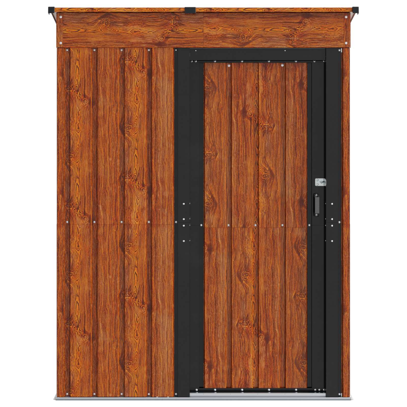 vidaXL Garden Sheds Brown 137 x 81 x 180 cm Metal 6