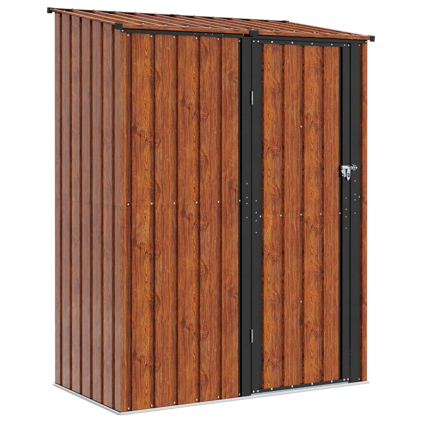 vidaXL Garden Sheds Brown 153.5 x 86 x 200 cm Metal 2