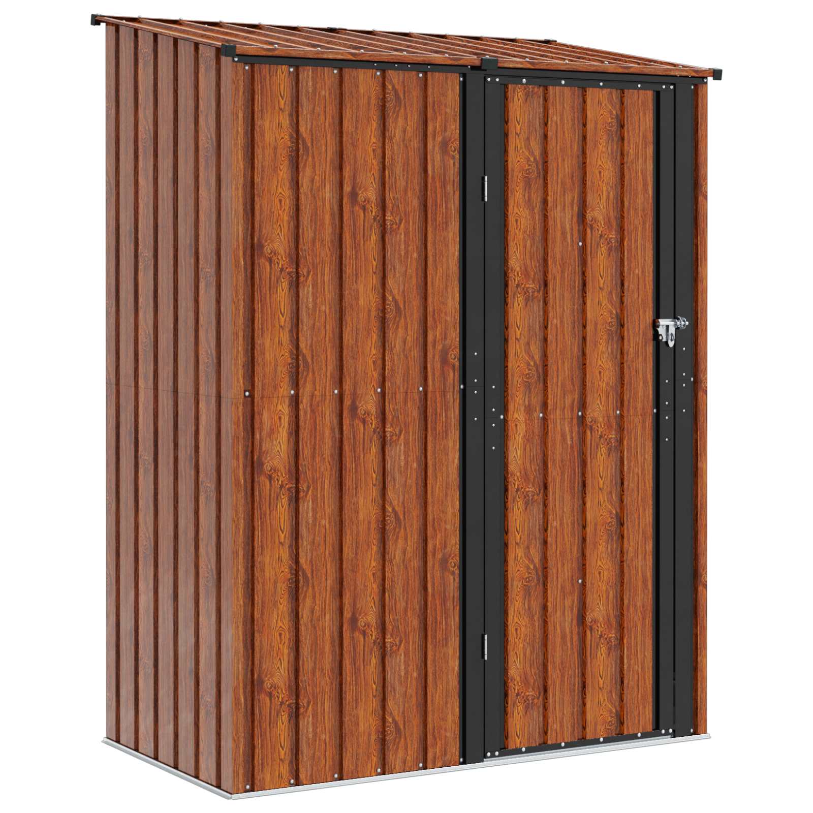 vidaXL Garden Sheds Brown 153.5 x 86 x 200 cm Metal 2
