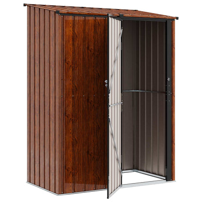 vidaXL Garden Sheds Brown 153.5 x 86 x 200 cm Metal 5