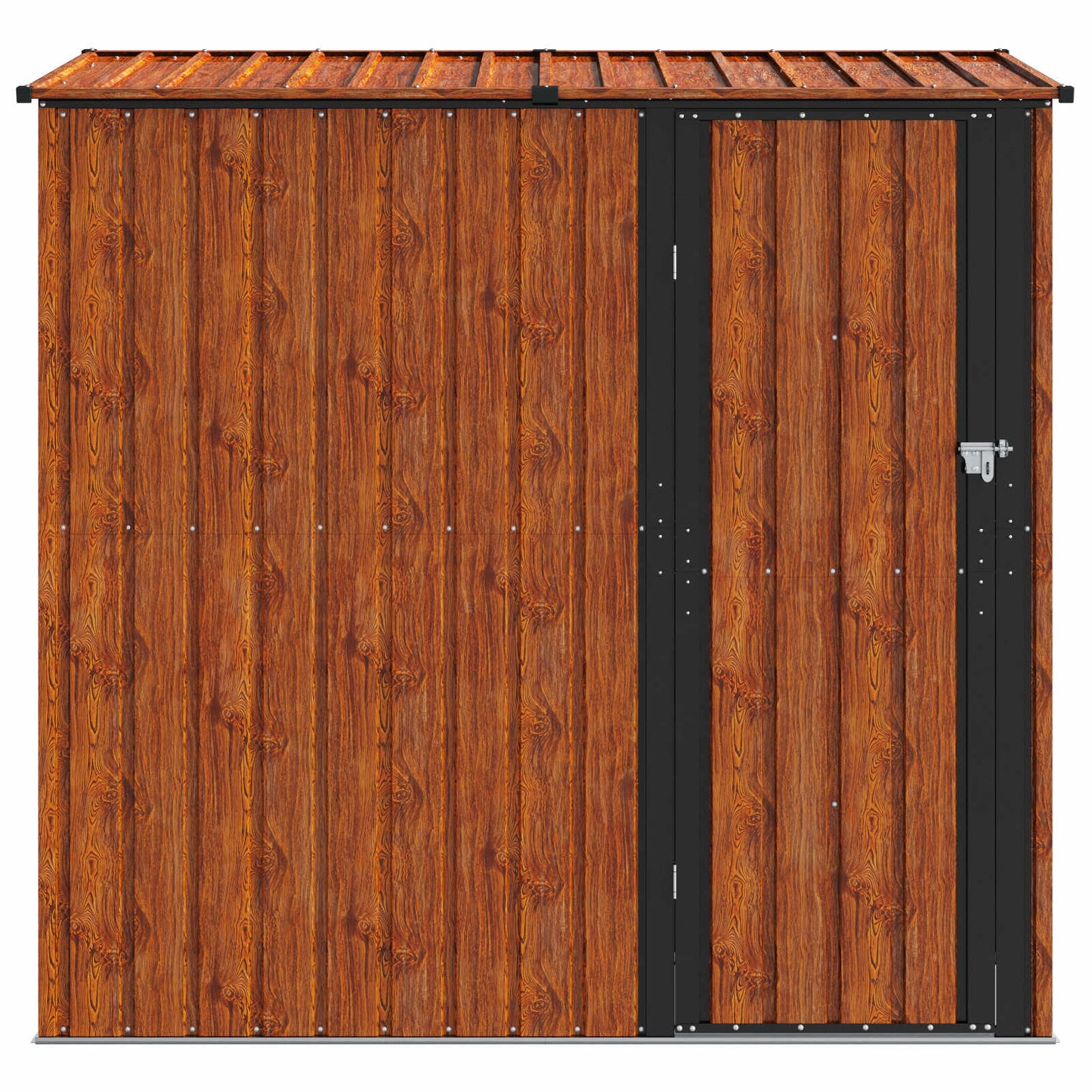 vidaXL Garden Sheds Brown 203.5 x 73 x 200 cm Metal 6