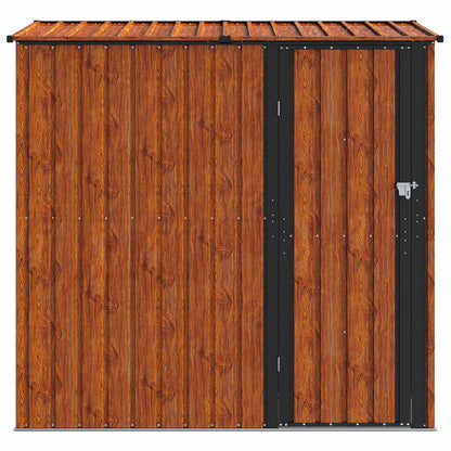 vidaXL Garden Sheds Brown 203.5 x 73 x 200 cm Metal 6