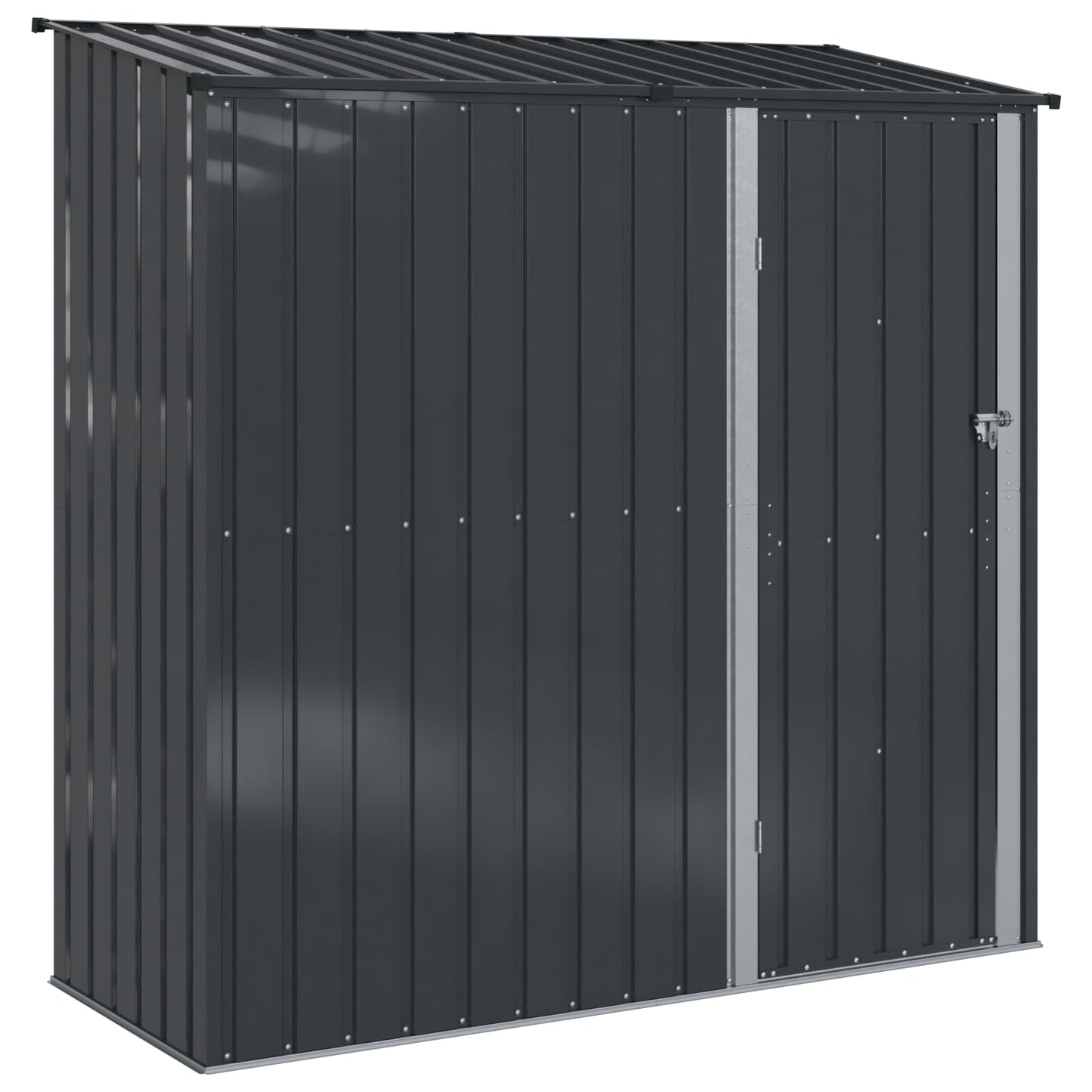 vidaXL Garden Sheds Anthracite 203 x 85.5 x 200 cm Metal 2