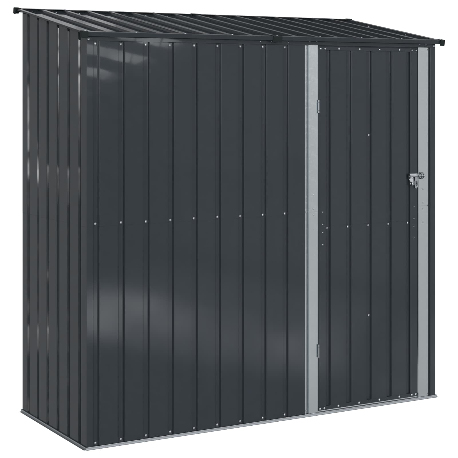vidaXL Garden Sheds Anthracite 203 x 85.5 x 200 cm Metal 2