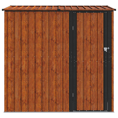 vidaXL Garden Sheds Brown 203 x 85.5 x 200 cm Metal 6