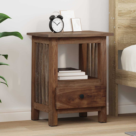 vidaXL Bedside Table Brown 30 x 30 x 47 cm Solid Reclaim Wood 1