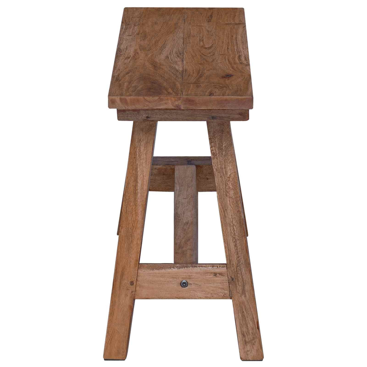 Bench Natural Solid Mahogany wood 92 cm 45.5 cm 23.5 cm