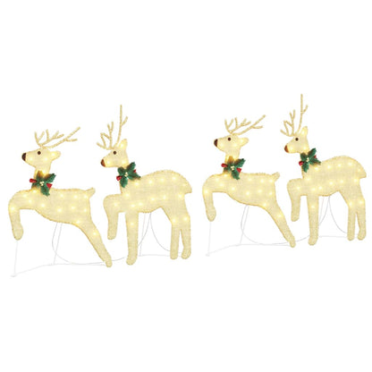 Christmas Reindeer Cold White Gold fabric 4