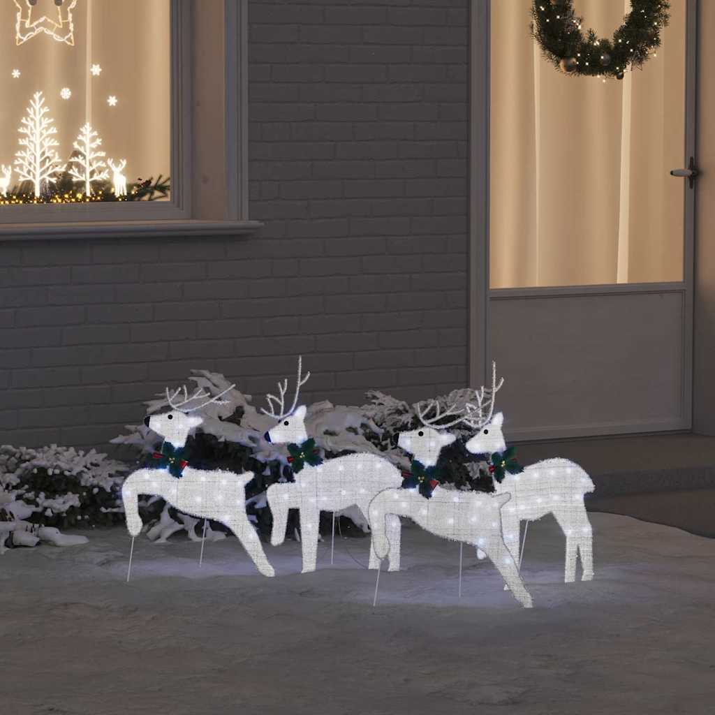Christmas Reindeer Cold White Silver fabric 4