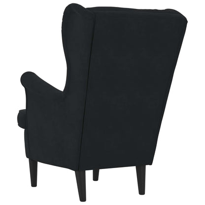Armchair Velvet Black