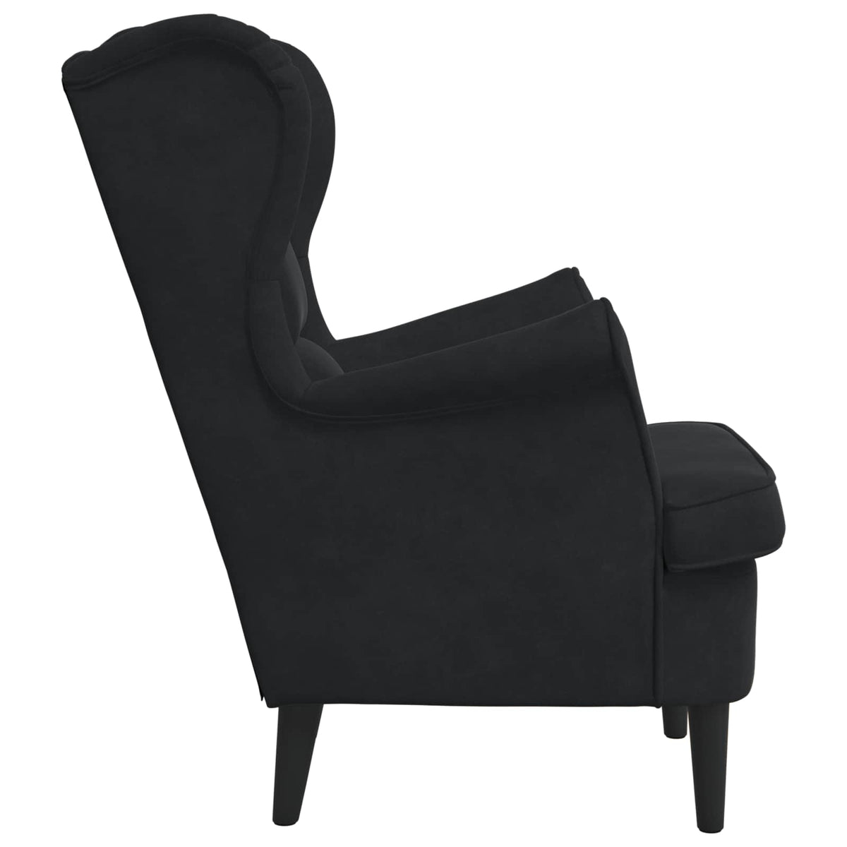 Armchair Velvet Black