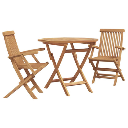 vidaXL Garden Dining Set 3 pcs Brown Solid Acacia Wood 2